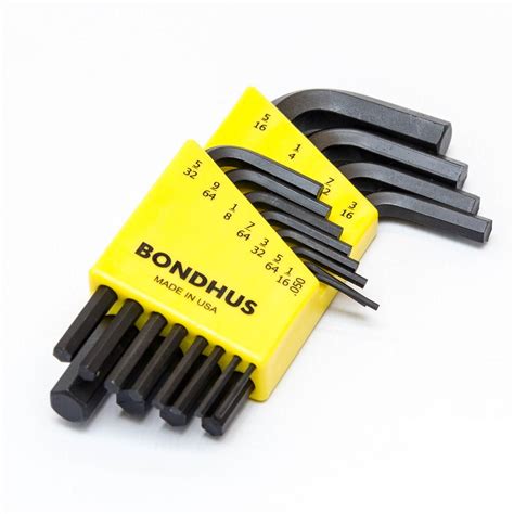 bondhus allen keys in a metal box|bondhus standard allen wrench set.